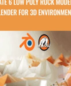 Create 6 low poly rock models in Blender for 3D environments