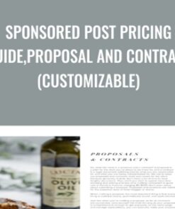 Sponsored Post Pricing Guide, Proposal and Contract (Customizable)