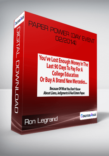 Ron Legrand – Paper Power (Day Event 02/2014)