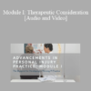 Dr. Thomas E Grant Jr, Dr. Wayne M Whalen DC - Module I: Therapeutic Consideration