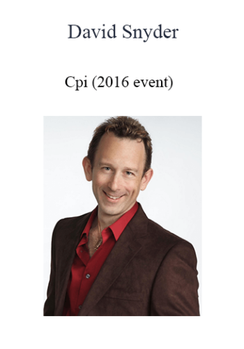 David Snyder – Cpi (2016 Event)