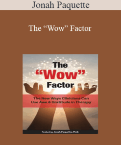 Jonah Paquette - The “Wow” Factor: The New Ways Clinicians Can Use Awe and Gratitude in Therapy
