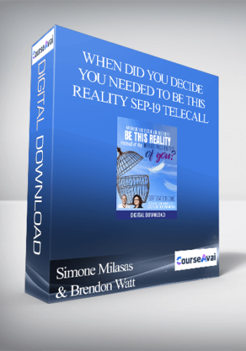 Simone Milasas & Brendon Watt - When Did You Decide You Needed to be This Reality Sep-19 Telecall