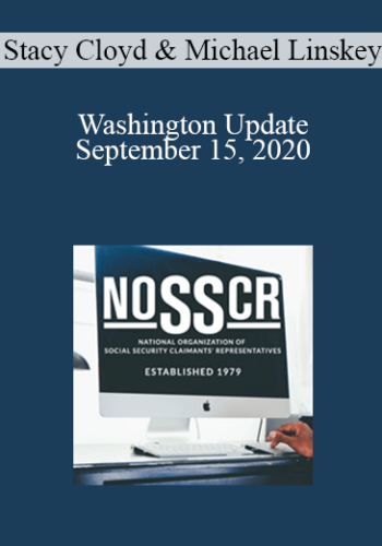 Stacy Cloyd, Michael Linskey – Washington Update – September 15, 2020
