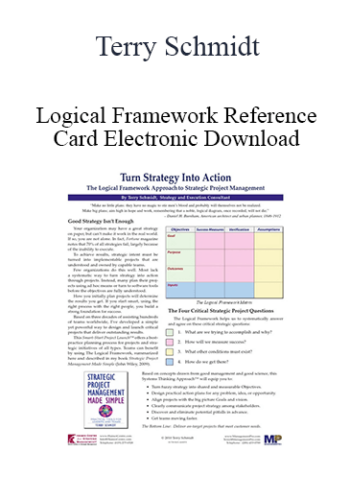 Terry Schmidt - Logical Framework Reference Card Electronic Download