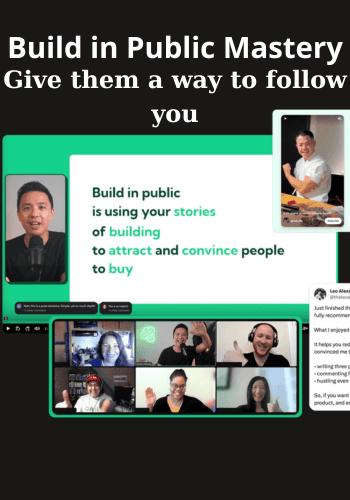 Give them a way to follow you By Build in Public Mastery