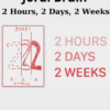 2 Hours, 2 Days, 2 Weeks By Jordi Bruin
