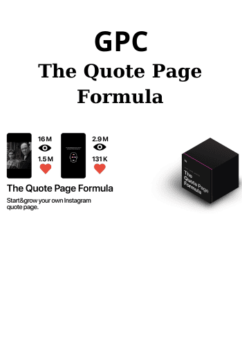 The Quote Page Formula By GPC