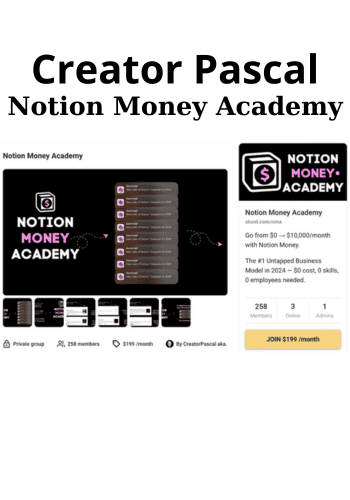 Notion Money Academy By Creator Pascal